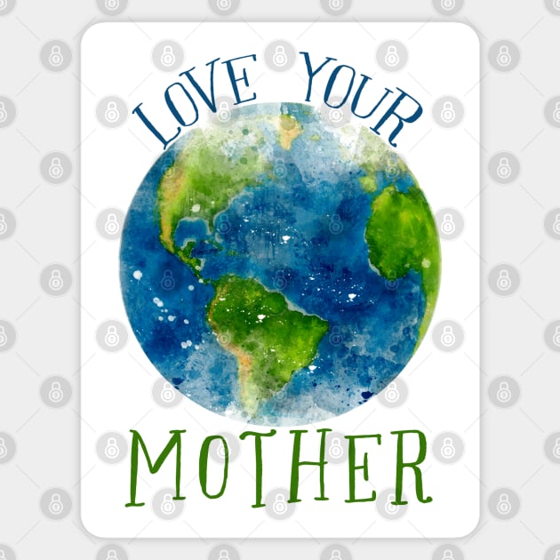 earth watercolor (love your mother) Sticker by mystudiocreate